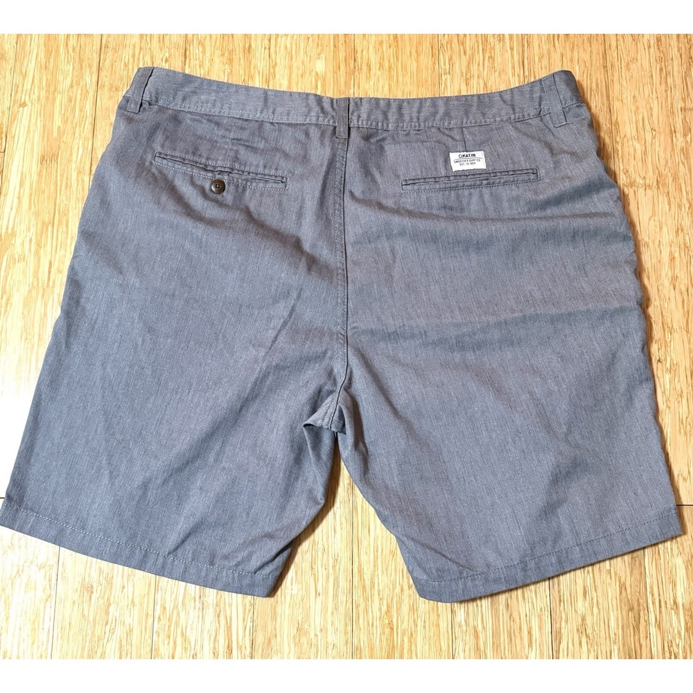 KATIN‎ Surf USA Classic Chino Shorts Men's Size 40 Gray 8" Inseam Cotton Blend - Picture 4 of 4